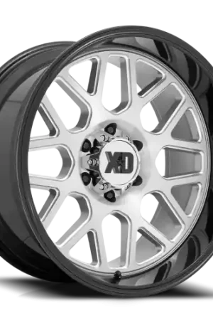 XD Series Grenade 2 XD849 SBL 20x10 -18 8x180mm 124.2mm Brushed Silver Milled-Gloss Black Lip Factory Price