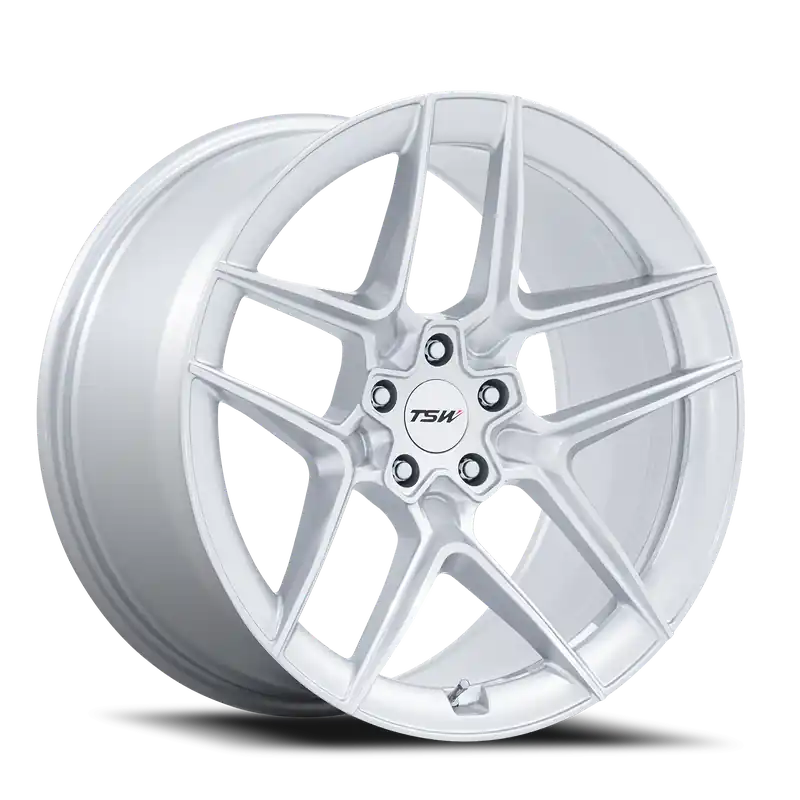 TSW Slipstream SD 20x10.5 +38 5x112mm 66.56mm Gloss Silver Machined Face Express Delivery