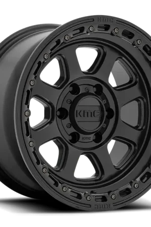KMC Chase KM548 SB 17x9 -12 5x127mm 71.5mm Satin Black Gloss Black Lip Direct From Manufacturer