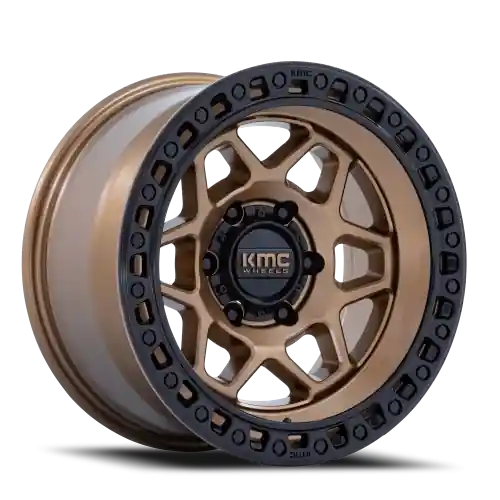 KMC Torx KM553ZB 17x8.5 +0 6x135mm 87.1mm Matte Bronze Gloss Black Lip Flash Sale