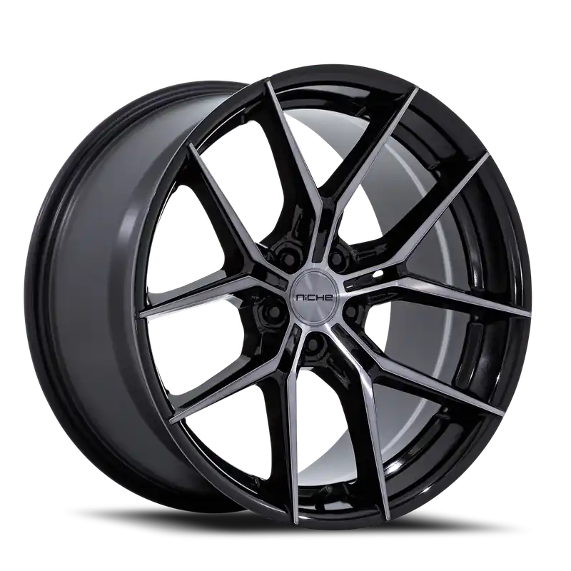 Niche Prodigy 5 NC279 BT 22x9 +22 5x112mm 72.56mm Gloss Black Dark Tinted Clear Must Have