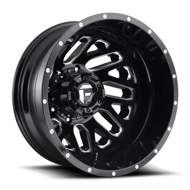 Fuel Triton Dually D581 20x8.25 -221 8x210mm 154.3mm Gloss Black Milled Genuine