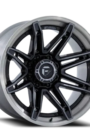Fuel Brawl FC401BT 24x12 -44 6x139.7mm 106.1mm Gloss Black Brushed Dark Tint Weekend Sale