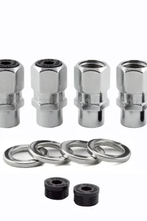 Last Chance McGard Hex Lug Nut (Drag Racing Short Shank) M12X1.5 / 13/16 Hex / 1.6in. Length (4-Pack) - Chrome