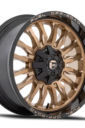Fuel Arc D797 22x10 -18 8x170mm 125.1mm Platinum Bronze Black Lip Best Seller