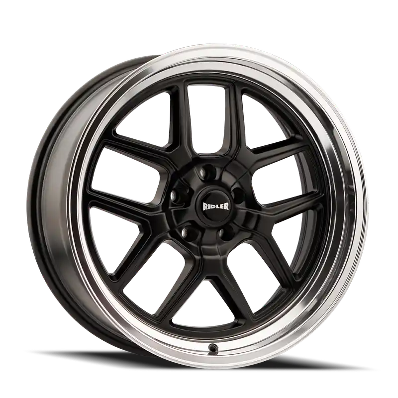 Bargain Ridler 610 Matte Black Polished 17x8 5x127 0mm 83.82mm
