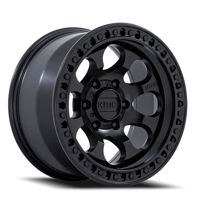 Professional Grade KMC Riot SBL KM550 MX 18x9 +18 6x135mm 87.1mm Satin Black Satin Black Lip