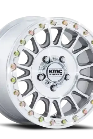 KMC Impact UTV Beadlock KS239DX 15x7 +38 6x139.7mm 100.3mm Machined Silver Free Returns