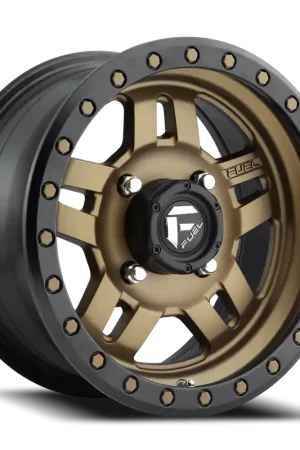 In Demand Fuel Anza UTV D583 14x7 +13 4x156mm 132mm Bronze Black Ring