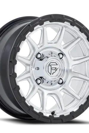 Limited Edition Fuel Piston UTV FV866SB 15x7 +10 4x156mm 115.1mm Machined Hyper Silver Machined Face-Matte Black Lip