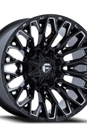 Fuel Strike FC865 BE 20x9 +1 8x165.1mm 125.1mm Gloss Black Milled Special Discount