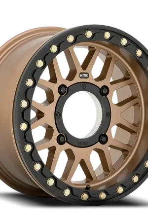Original KMC Grenade Beadlock UTV KS235 15x7 +10 4x156mm 115.1mm Satin Bronze