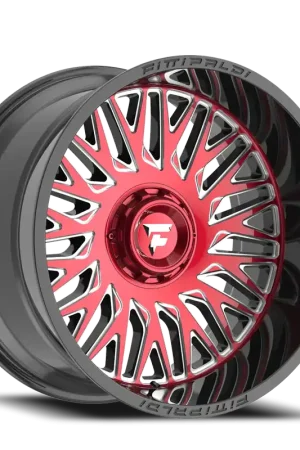 Fittipaldi Offroad Alpha Series FA07 MBRM 22x12 -44 8x180mm 124.3mm Gloss Black Machined Face-Red Tint Special Offer