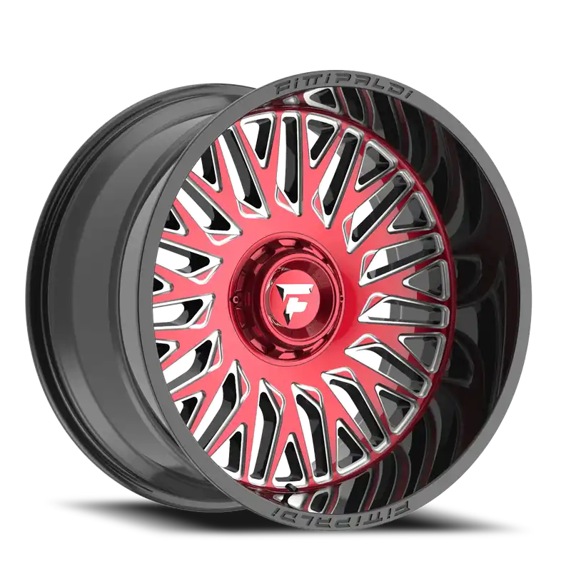 Fittipaldi Offroad Alpha Series FA07 MBRM 22x12 -44 8x180mm 124.3mm Gloss Black Machined Face-Red Tint Special Offer