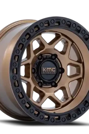Warranty Included KMC Torx KM553ZB 17x8.5 +25 6x139.7mm 106.1mm Matte Bronze Gloss Black Lip
