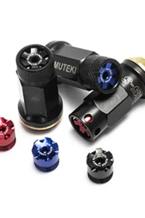 Wheel Mate Muteki Aluminum Closed End Cap 12 X 1.50- Red (24 PCS) One Day Deal