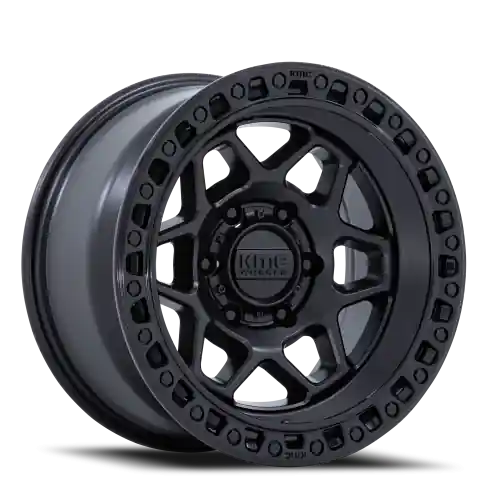 KMC Torx KM553MB 17x8.5 +0 6x139.7mm 106.1mm Matte Black Gloss Black Lip Buy Online