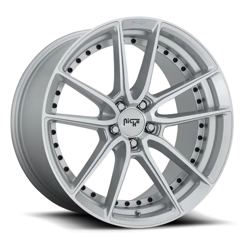 Super Sale Niche DFS M221 20x10.5 +40 5x114.3mm 72.6mm Gloss Silver Machined