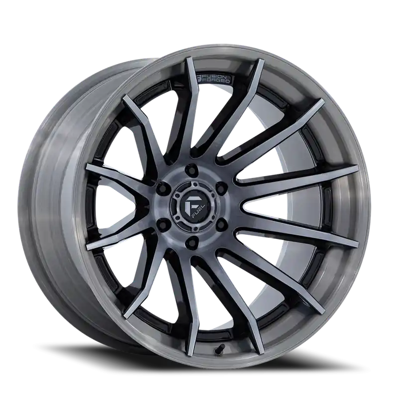 Express Delivery Fuel Burn FC403BT 22x10 -18 6x139.7mm 106.1mm Gloss Black Brushed Dark Tint