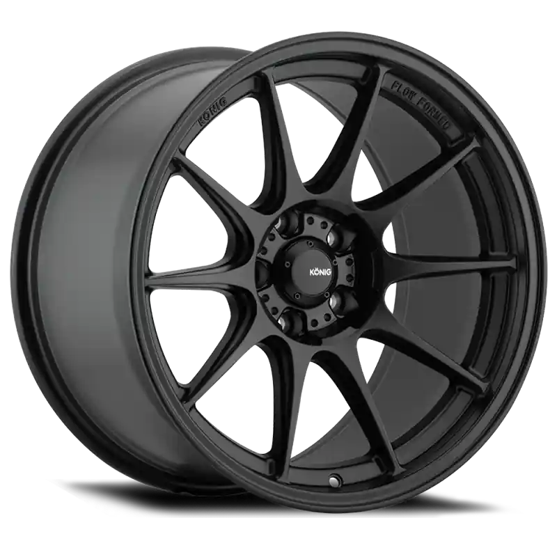 Crafted Konig Dekagram 18x9.5A 5x114.3 ET35 Semi-Matte Black