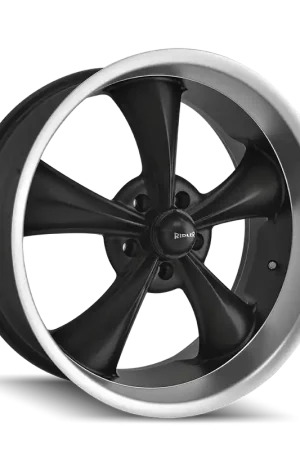 High Quality Ridler 695 Matte Black Machined 17x8 5x114.3 0mm 83.82mm