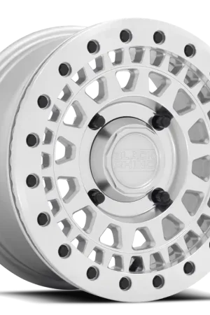 Black Rhino Parker Beadlock UTV SL 14x7 +51 4x136mm 106mm Silver Mirror Cut Face Certified