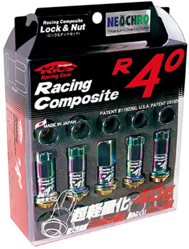 Free Shipping Project Kics 12x1.50 R40 Lug Nuts - Neo Chrome (16+4 Locks)