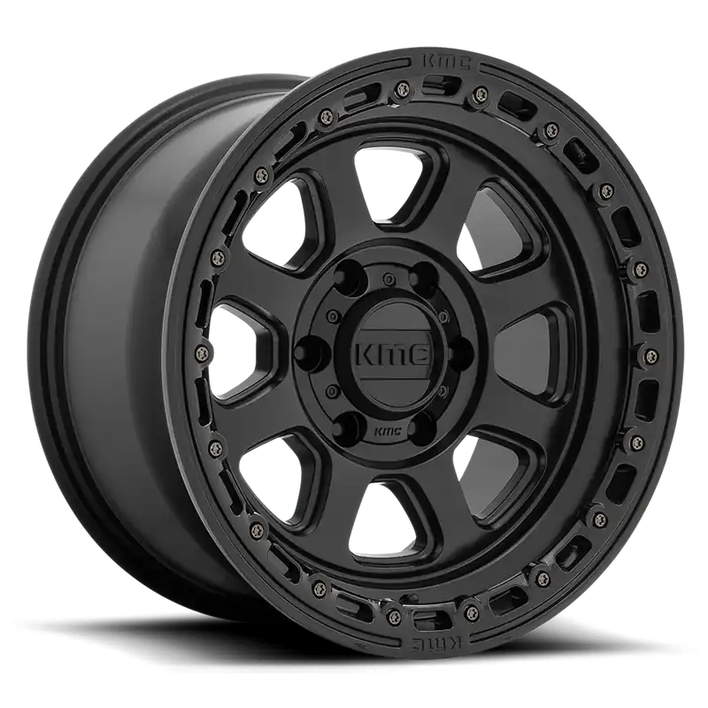 Order Now KMC Chase KM548 SB 20x9 +18 6x139.7mm 106.1mm Satin Black Gloss Black Lip