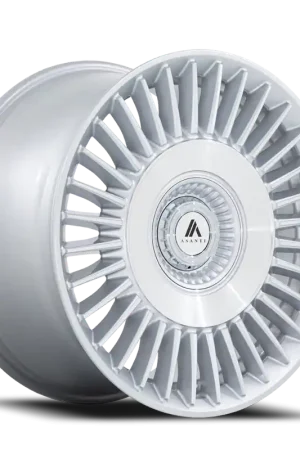 Asanti Black Label Tiara ABL-40 SL 22x10.5 +38 5x112/5x120mm 74.1mm Gloss Silver Bright Machined Face Best Choice