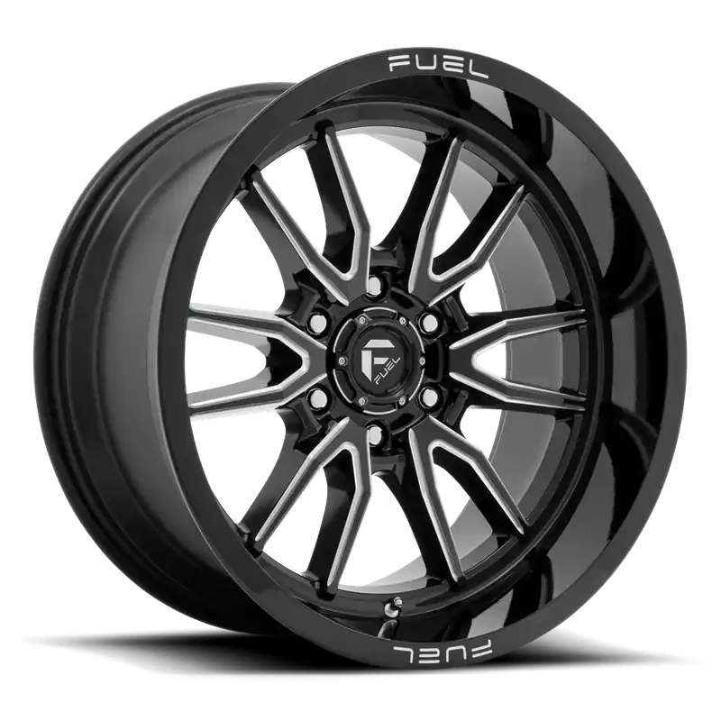 Fresh Stock Fuel Clash 6 D761 20x9 +1 8x180mm 124.2mm Gloss Black Milled