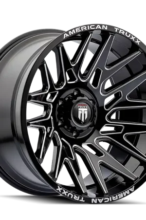 New Release American Truxx Evolution AT1919 Gloss Black Milled 22x12 6x135 x44mm 87.1mm