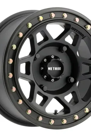 Method MR405 UTV Beadlock 15x7 / 5+2/38mm Offset / 4x136 / 106mm CB Matte Black Wheel Wholesale