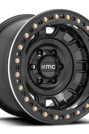 KMC Tank Beadlock KM236 SB 17x9 -38 5x127mm 71.5mm Satin Black Hot Picks