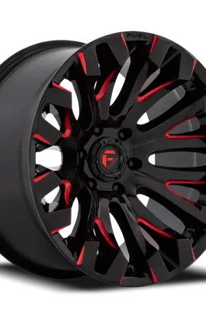 Fuel Quake D829 20x9 +1 5x139.7mm 78.1mm Gloss Black Milled Red Get Yours