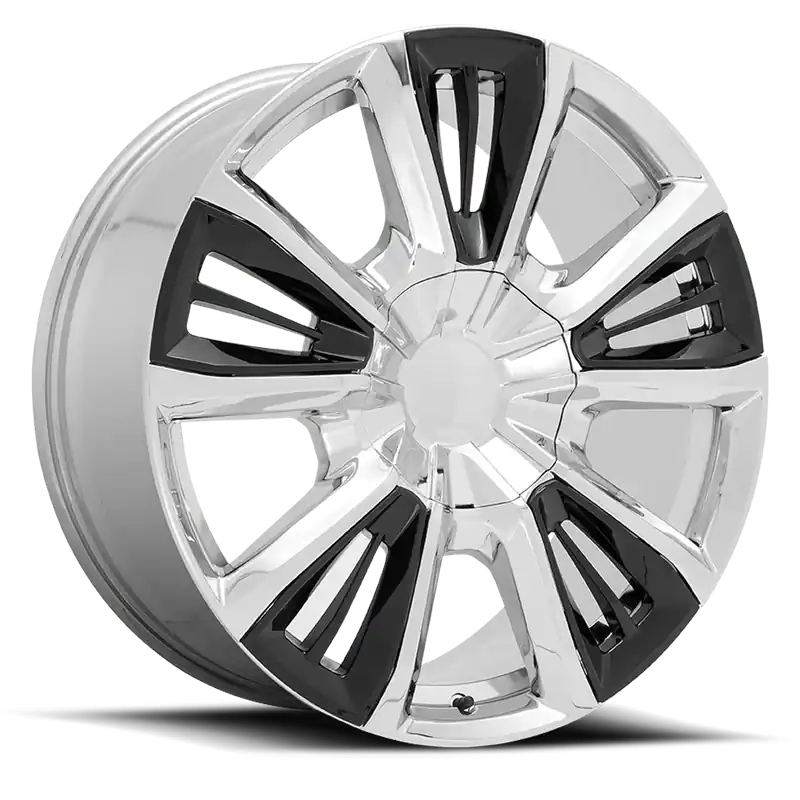 Best Choice Performance Replica PR212 C 22x9 +28 6x139.7mm 78.1mm Chrome Gloss Black Accents
