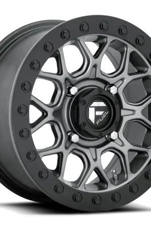 Fuel Tech Beadlock UTV D919 15x10 +0 4x156mm 132mm Matte Gunmetal Black Bead Ring Exclusive Offer