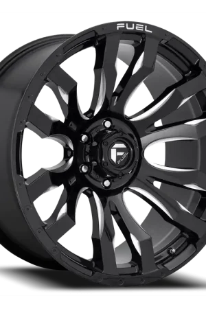 Fuel Blitz D673 20x10 -18 6x139.7mm 106.1mm Gloss Black Milled Budget