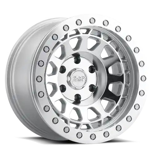 Get Yours Black Rhino Primm Beadlock SL 17x8.5 -38 5x127mm 71.6mm Silver Mirror Face-Silver Bolts