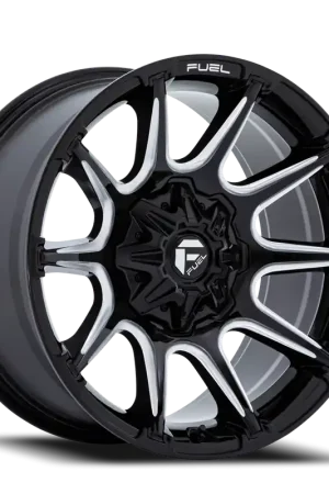While Supplies Last Fuel Super C FC880 BE 22x10 -18 8x165.1mm 125.1mm Gloss Black Milled