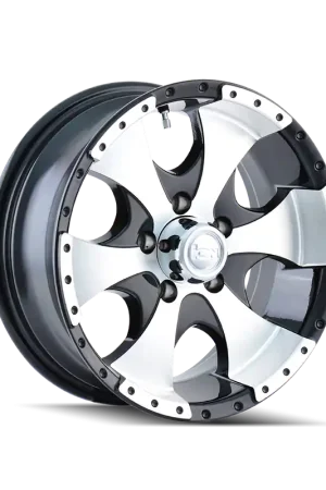 Discount Ion Trailer Wheels 136 Gloss Black Machined 14x6 5x114.3 0mm 83.82mm