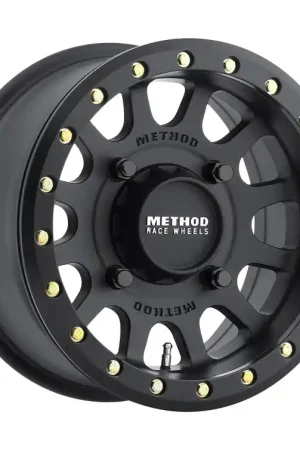 Method MR401 UTV Beadlock 14x7 / 4+3/13mm Offset / 4x136 / 106mm CB Matte Black Wheel Premium