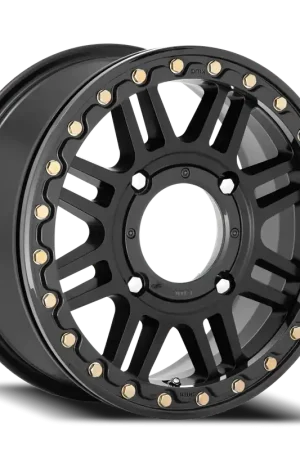 Deal KMC Cage Beadlock UTV KS250 15x6 +38 4x156mm 132mm Satin Black Gloss Black Ring