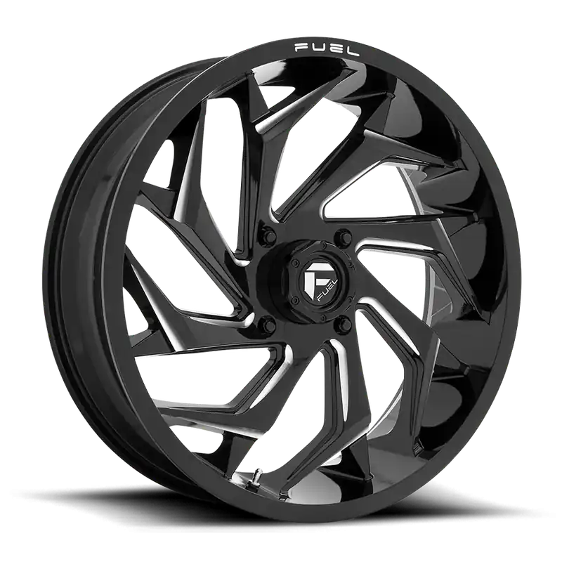 Fuel Reaction UTV D753 20x7 +13 4x156mm 132mm Gloss Black Milled Latest