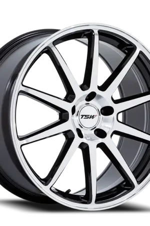 TSW Canard TW004 GBM 20x10.5 +38 5x112mm 66.56mm Gloss Black Machined Face Certified