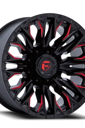 Express Delivery Fuel Flame 8 D823 20x10 -18 8x170mm 125.1mm Gloss Black Milled Candy Red