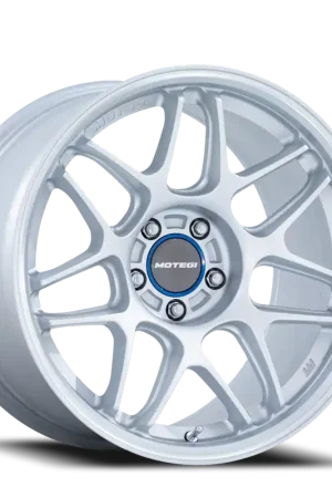 Motegi MR158 Tsubaki SD 18x9.5 +15 5x114.3mm 72.56mm Hyper Silver Machined Lip Markdown