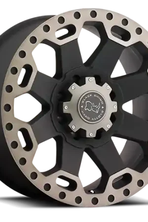 Black Rhino Warlord BK 17x9 +12 8x170mm 125.1mm Matte Black Machined Dark Tint Lip Direct From Factory