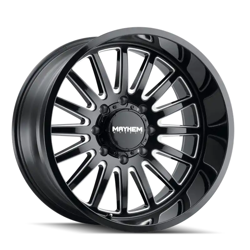 Popular Mayhem Utopia 8114 Gloss Black Milled 20x9 8x165.1 18mm 125.2mm