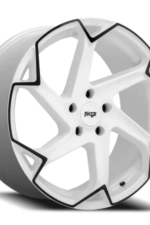 Niche Flash M257 20x10.5 +40 5x112mm 66.5mm Gloss White Black Last Chance