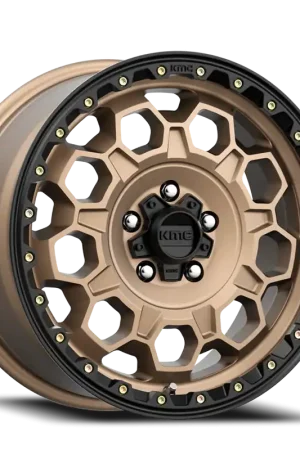 Last Chance KMC Trek KM545 BRZ 17x9 -12 5x127mm 71.5mm Matte Bronze Black Lip